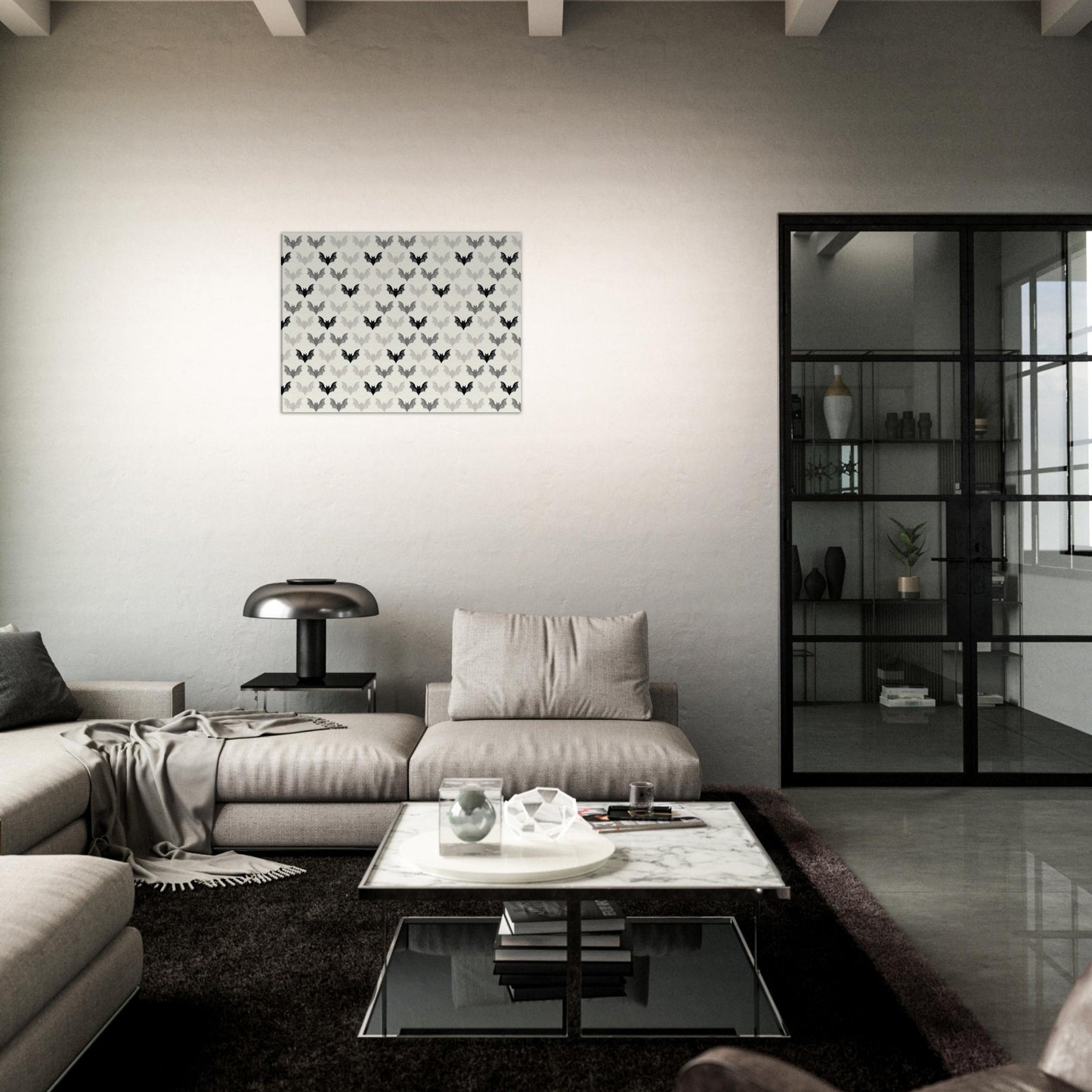 Beautiful bats pattern! Sophisticated Wall Art Canvas FREE UK SHIPPING