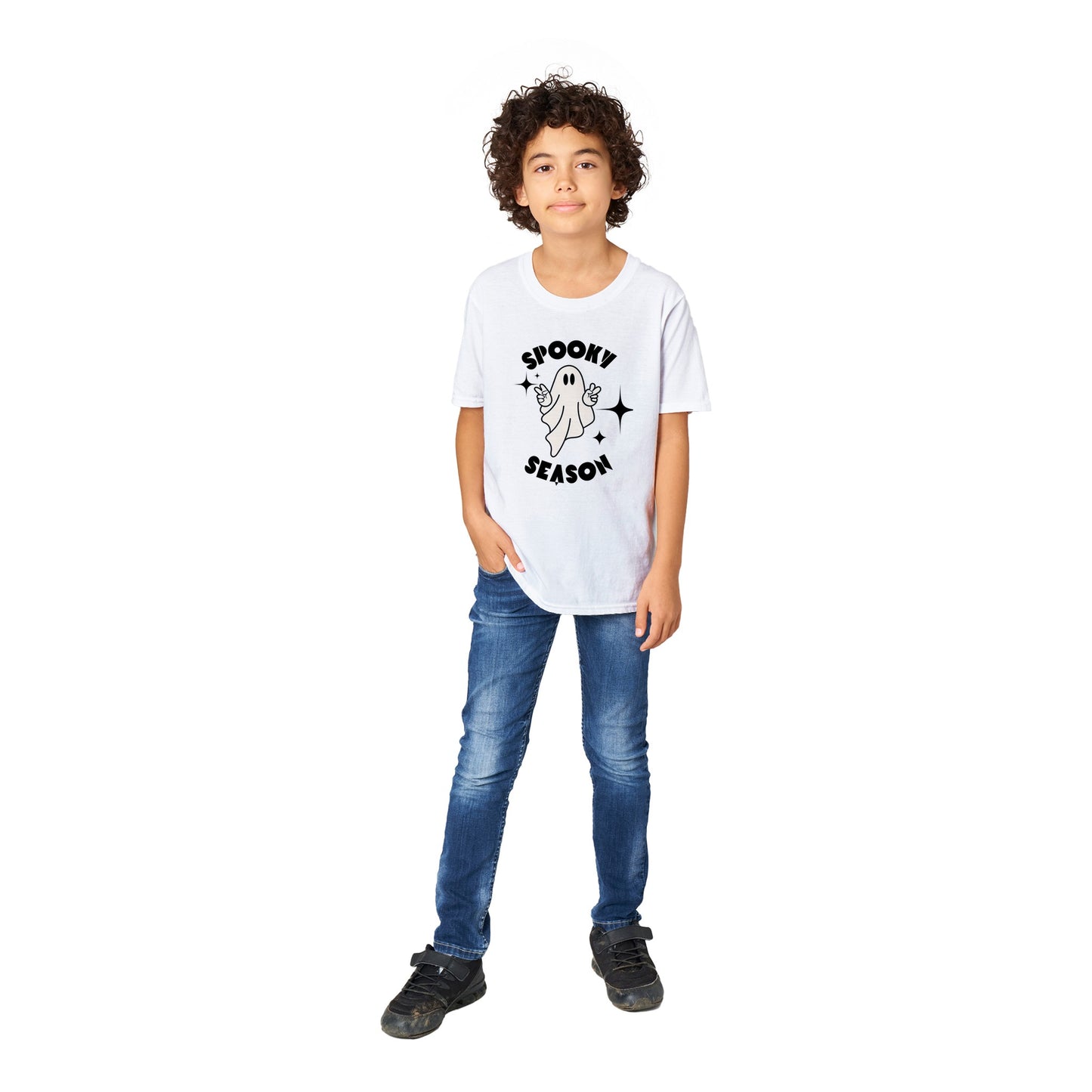 Classic Kids Spooky Season Ghost Halloween T-shirt FREE UK SHIPPING