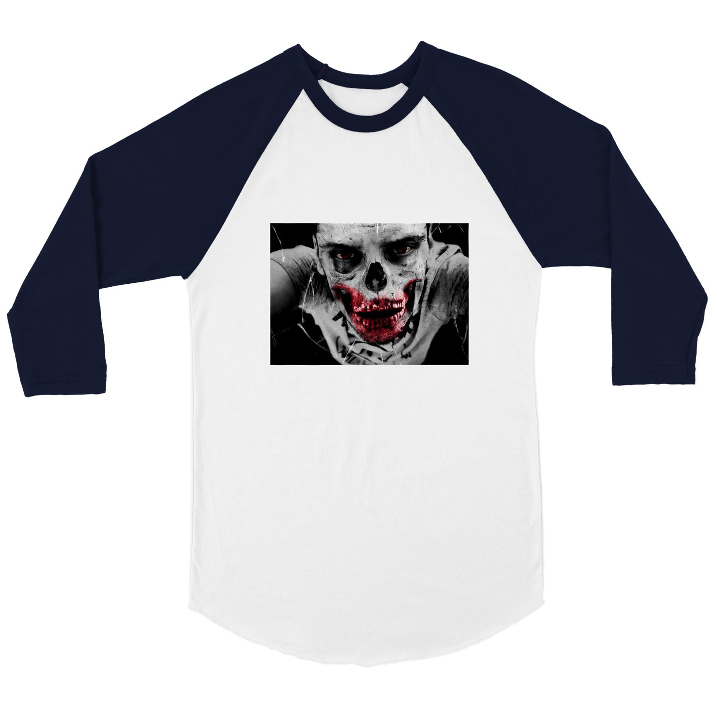 Bloody Fiction Unisex 3/4 sleeve Raglan T-shirt FREE UK SHIPPING