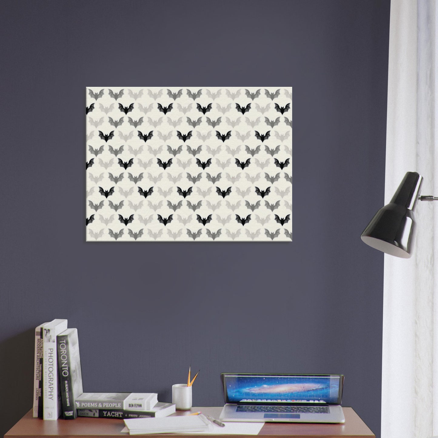 Beautiful bats pattern! Sophisticated Wall Art Canvas FREE UK SHIPPING