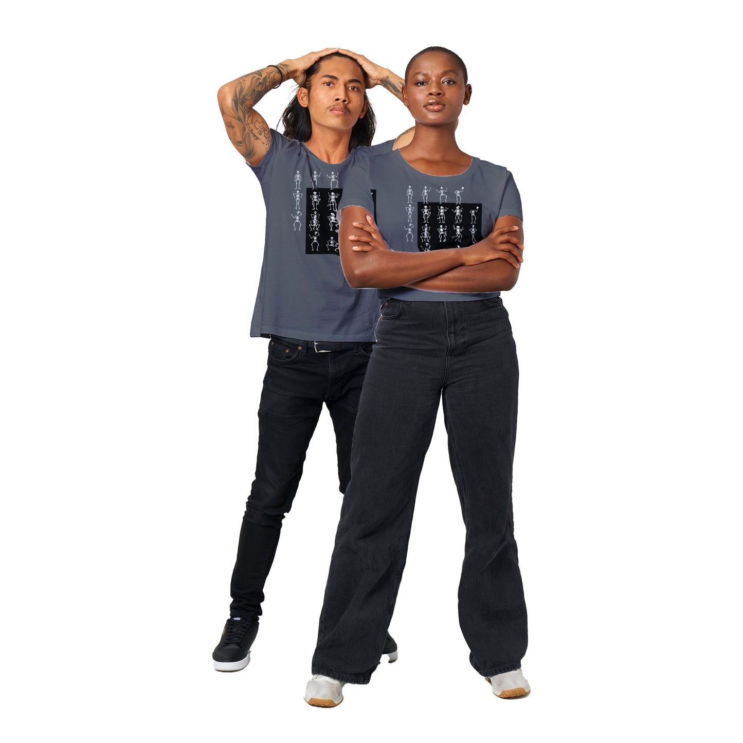 Skeleton "Out the Box" Organic Unisex Crewneck T-shirt