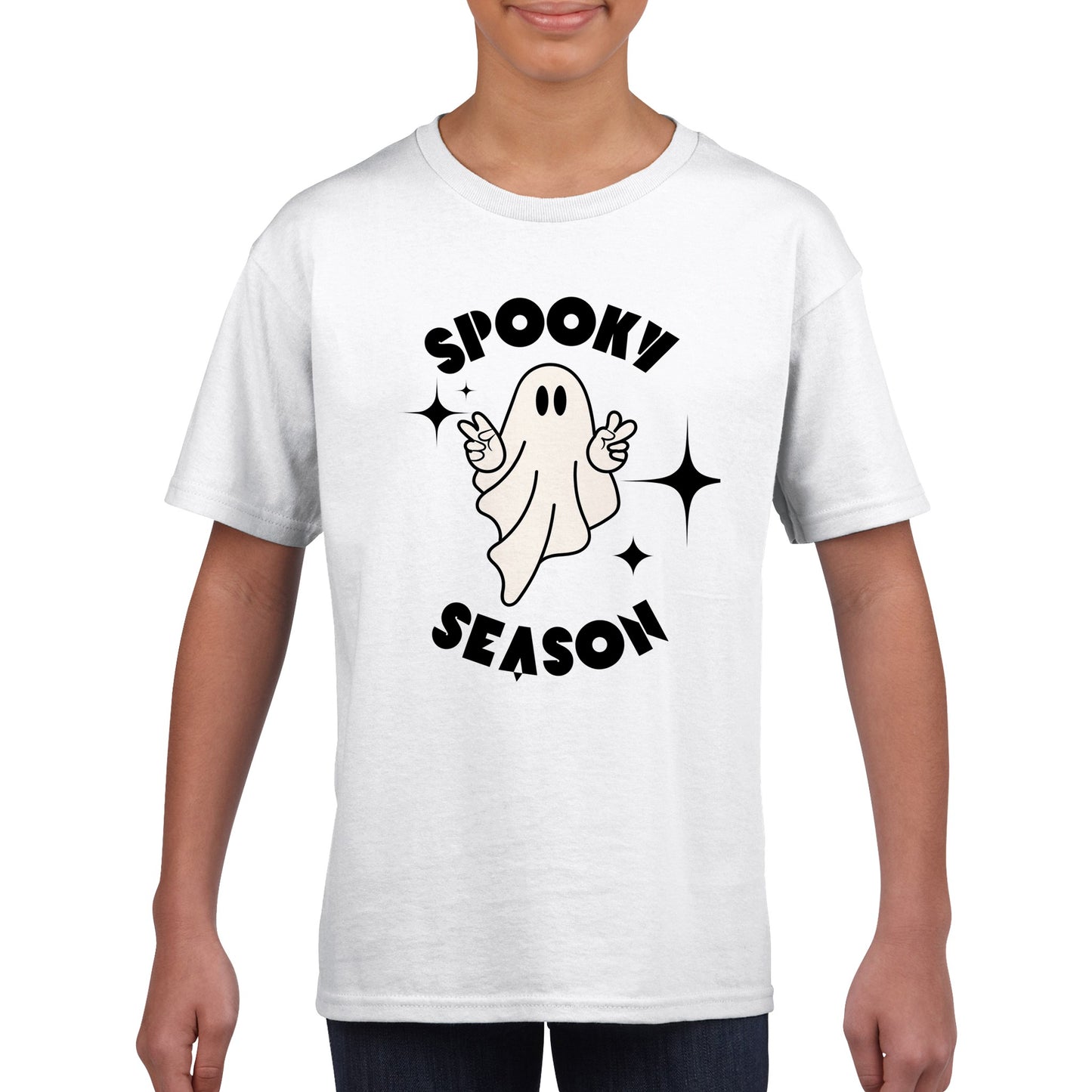 Classic Kids Spooky Season Ghost Halloween T-shirt FREE UK SHIPPING