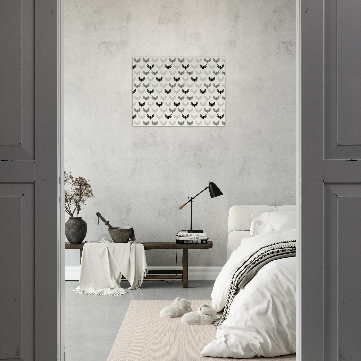 Beautiful bats pattern! Sophisticated Wall Art Canvas FREE UK SHIPPING