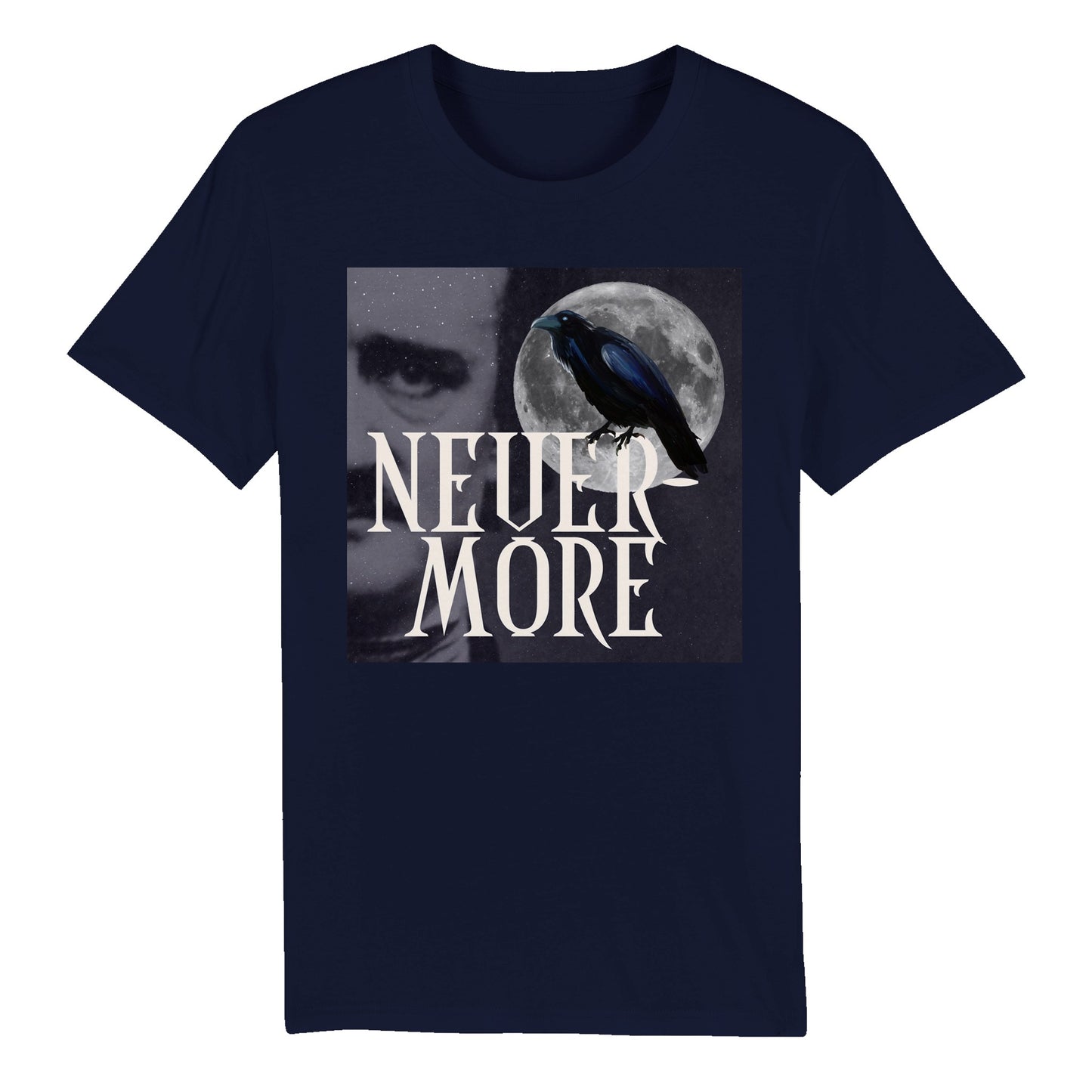 Edgar Allan Poe Raven Organic Unisex T-shirt FREE UK SHIPPING