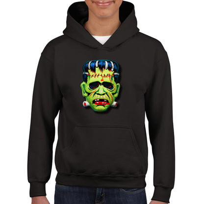 Frankenstein Head Mask Halloween Scary Classic Kids Pullover Hoodie FREE UK SHIPPING