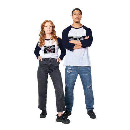 Bloody Fiction Unisex 3/4 sleeve Raglan T-shirt FREE UK SHIPPING