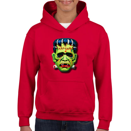 Frankenstein Head Mask Halloween Scary Classic Kids Pullover Hoodie FREE UK SHIPPING