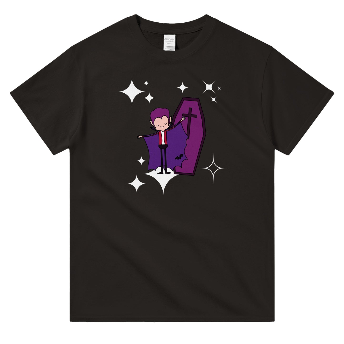 Tiny Starry Vampire design Halloween T-Shirt FREE UK SHIPPING