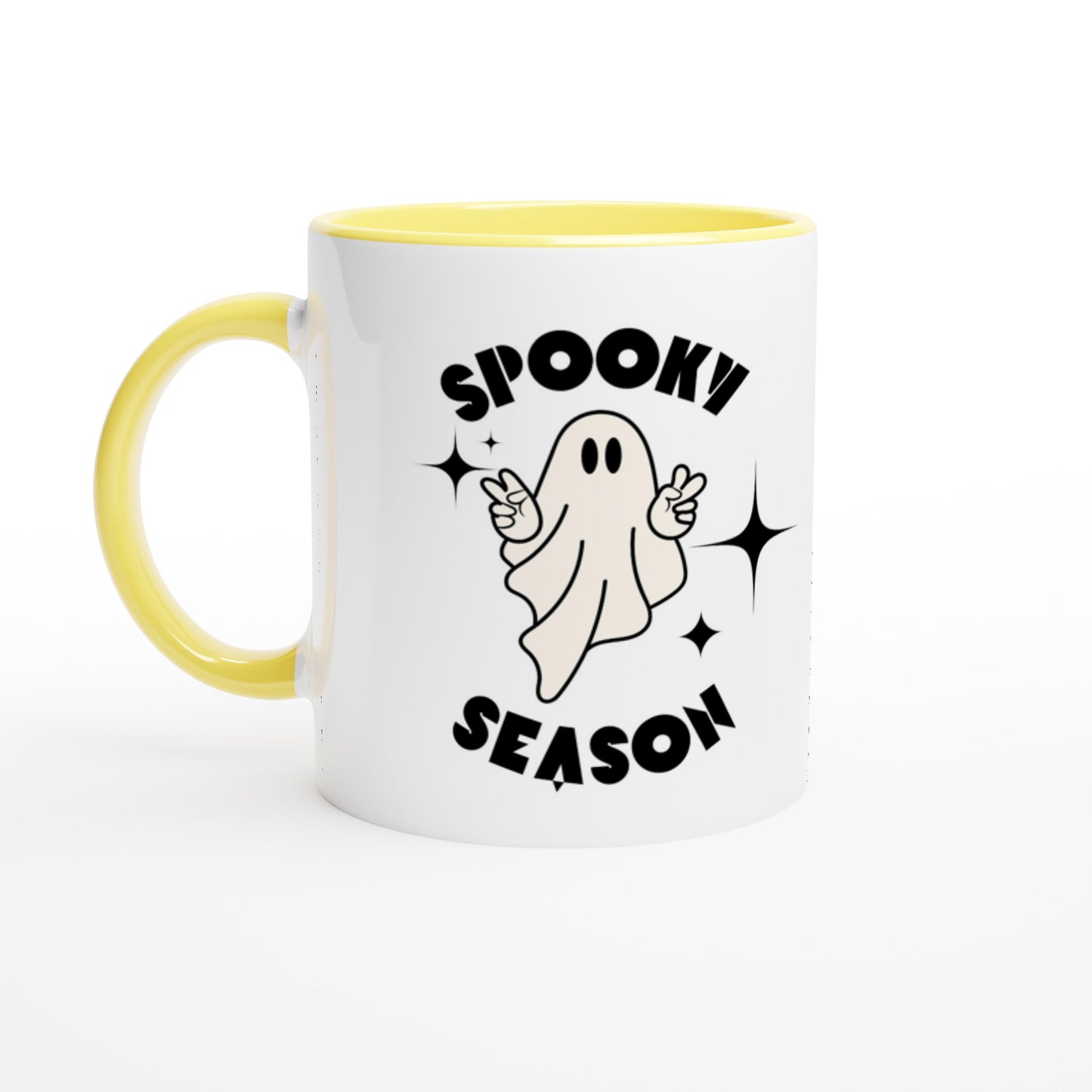 Spooky season mugs with coloured handle options Halloween FREE UK SHIPPING