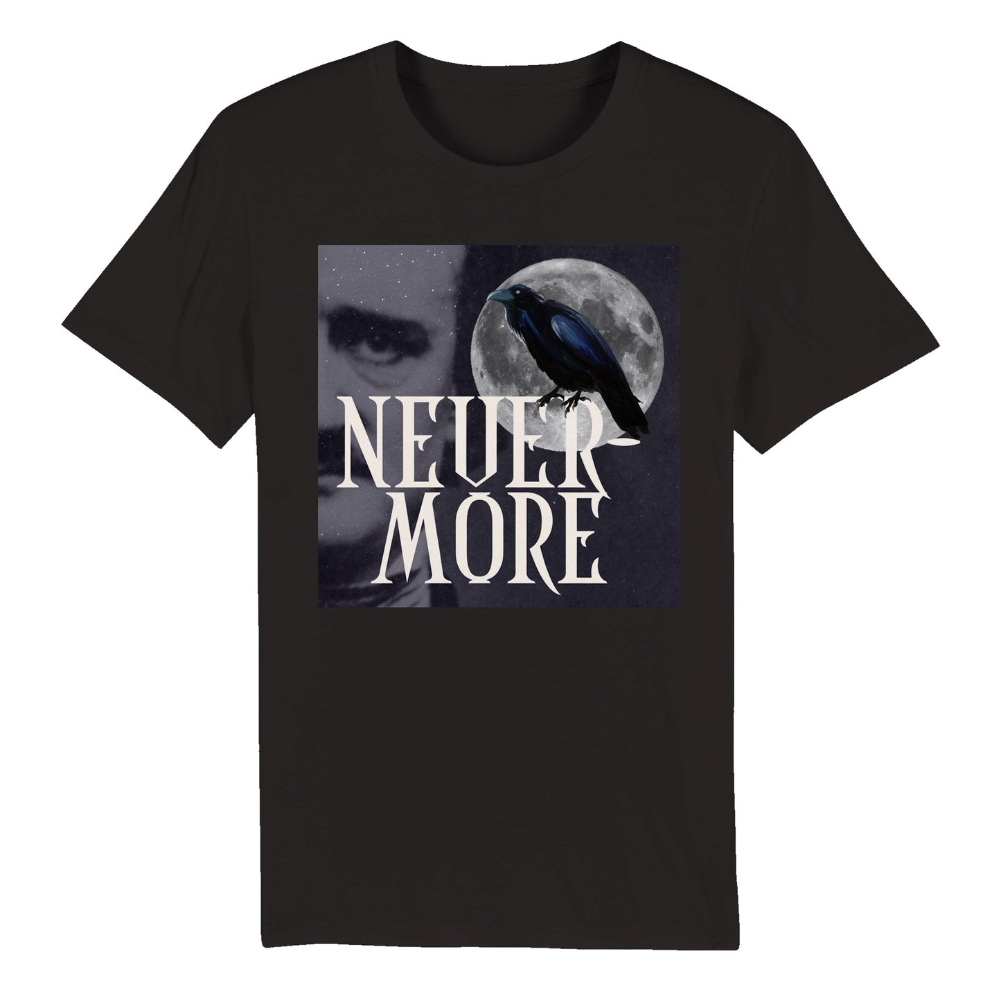 Edgar Allan Poe Raven Organic Unisex T-shirt FREE UK SHIPPING