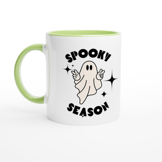 Spooky season mugs with coloured handle options Halloween FREE UK SHIPPING