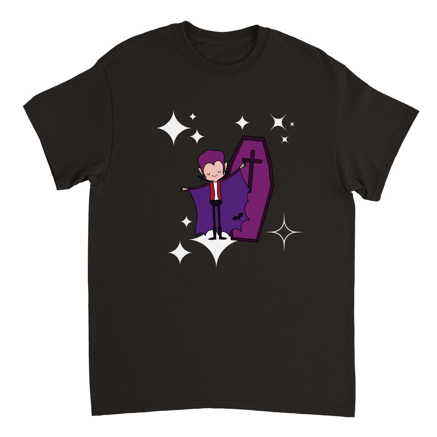 Tiny Starry Vampire design Halloween T-Shirt FREE UK SHIPPING