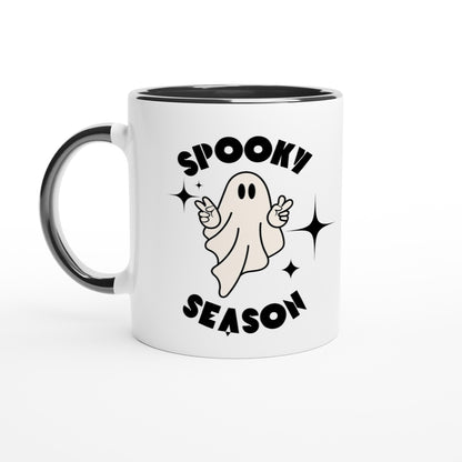 Spooky season mugs with coloured handle options Halloween FREE UK SHIPPING