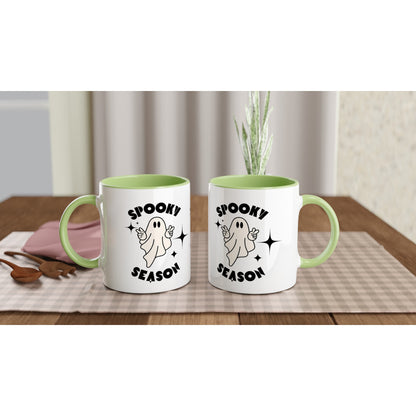 Spooky season mugs with coloured handle options Halloween FREE UK SHIPPING