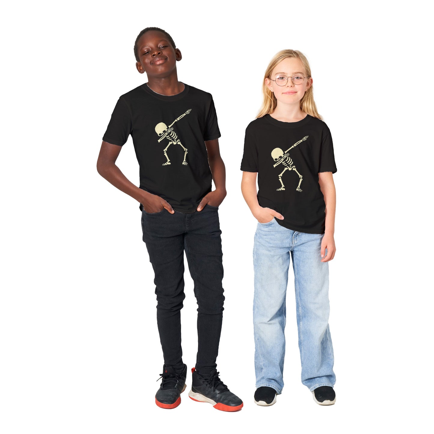 Classic Kids Skeleton Dabber T-shirt FREE UK SHIPPING