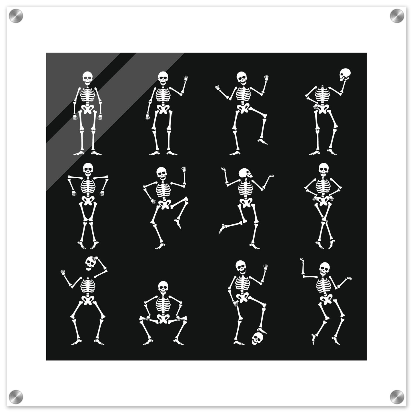 The Skeleton Dance Party Acrylic Print wall art