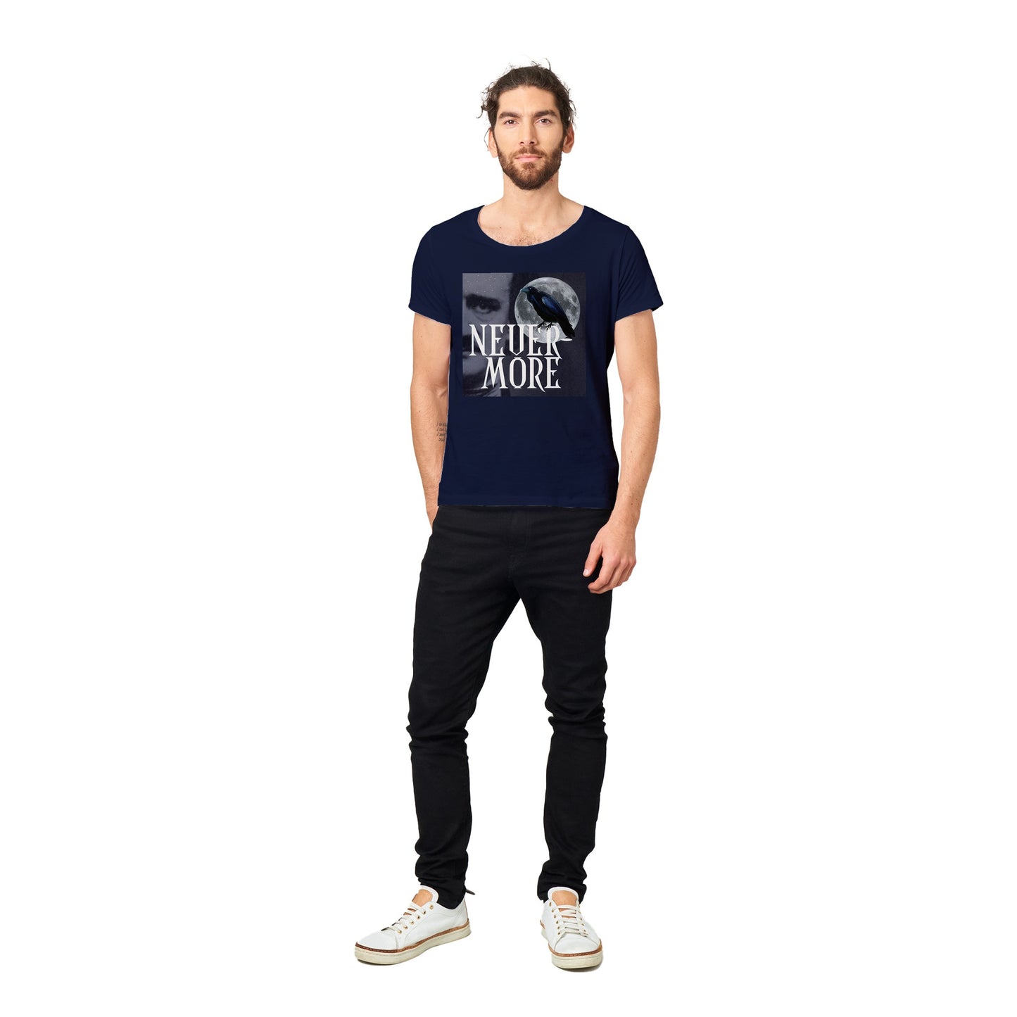 Edgar Allan Poe Raven Organic Unisex T-shirt FREE UK SHIPPING