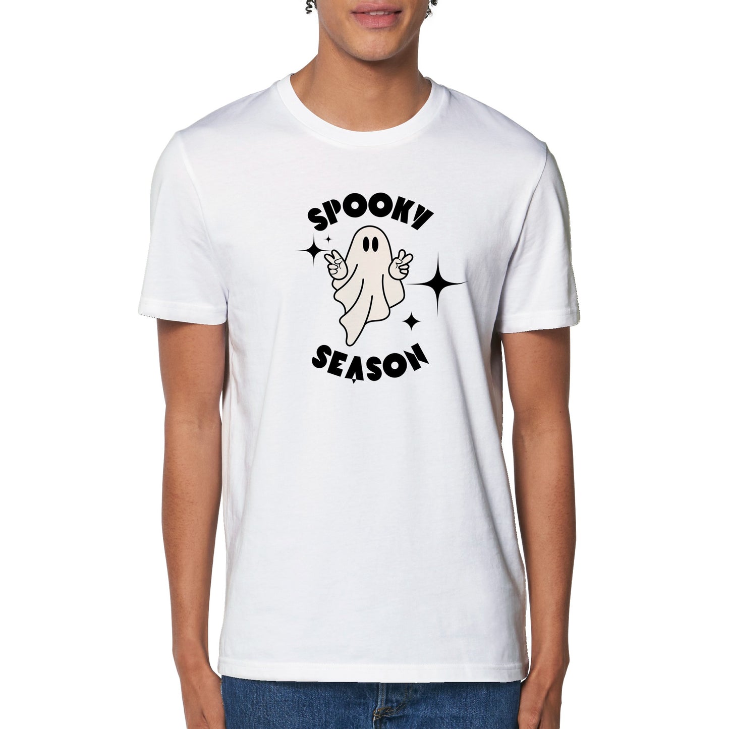 Spooky Season Ghost - Adult Organic Unisex t-shirt