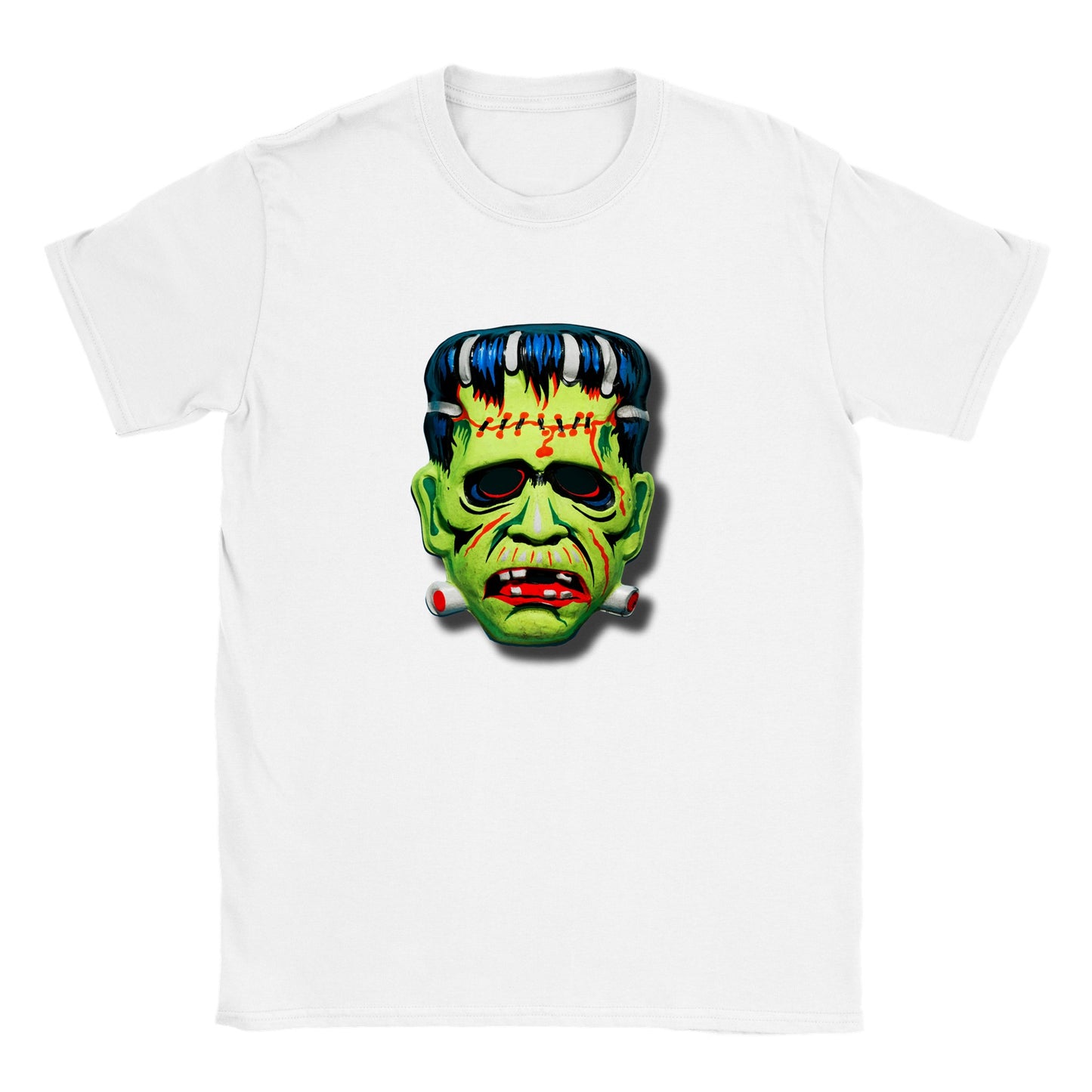 Classic Kids Frankenstein mask T-shirt Halloween Scary FREE UK SHIPPING